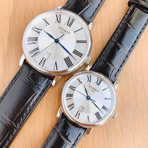 Đồng Hồ Đôi Tissot Carson Premium Silver T122.410.16.033.00 Và T122.210.16.033.00 Màu Bạc - Đồng hồ - Vua Hàng Hiệu