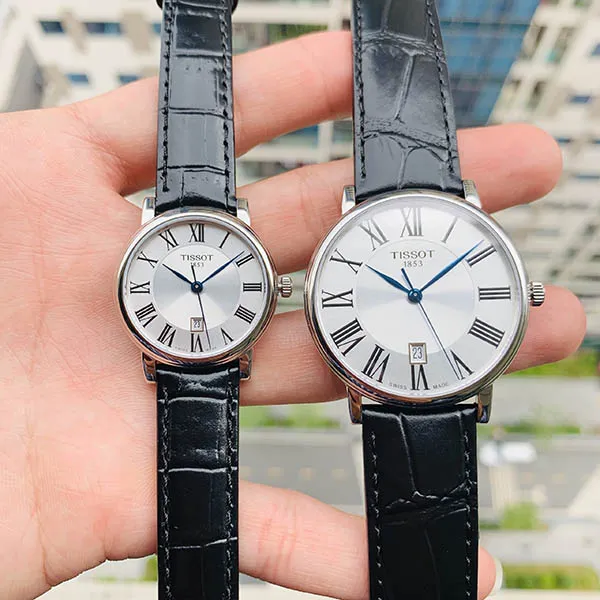 Đồng Hồ Đôi Tissot Carson Premium Silver T122.410.16.033.00 Và T122.210.16.033.00 Màu Bạc - Đồng hồ - Vua Hàng Hiệu
