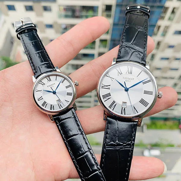 Đồng Hồ Đôi Tissot Carson Premium Silver T122.410.16.033.00 Và T122.210.16.033.00 Màu Bạc - Đồng hồ - Vua Hàng Hiệu