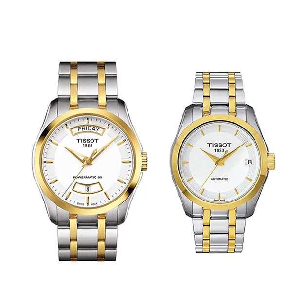 Đồng Hồ Đôi Tissot T035.407.22.011.01 / T035.207.22.011.00 Màu Bạc, Vàng - Đồng hồ - Vua Hàng Hiệu