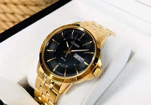 Đồng Hồ Nam Citizen BF2013-56E Kính Khoáng Size Mặt 41mm Màu Vàng Gold