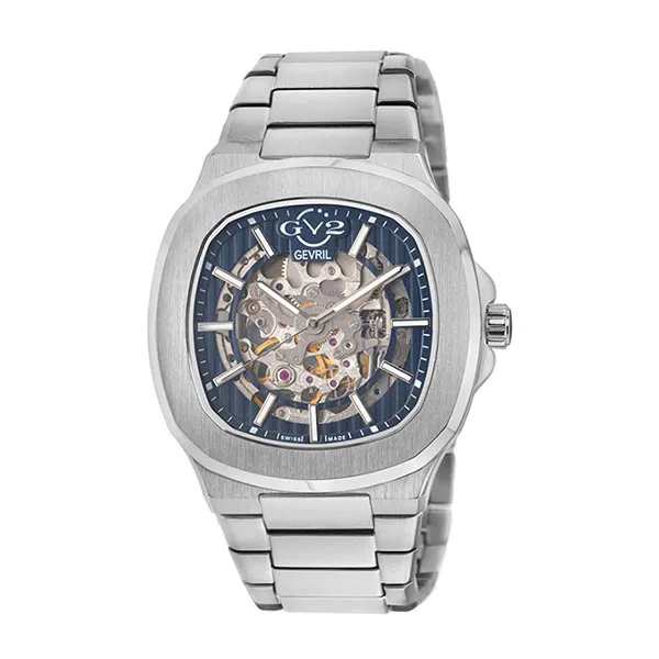 Đồng Hồ Nam GV2 By Gevril Potente Men's Watch 18110 Màu Xanh Bạc