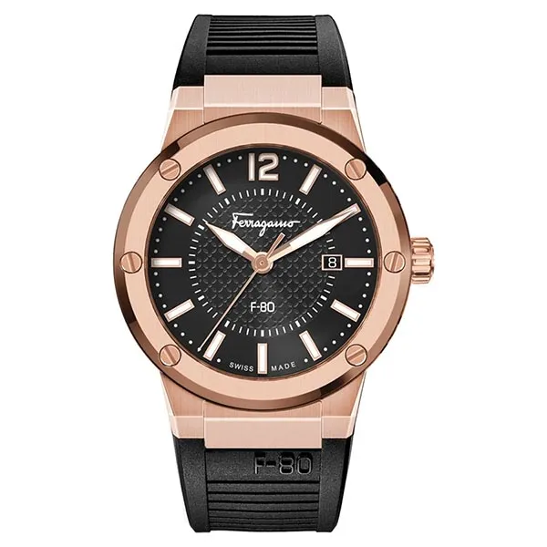 Đồng Hồ Nam Salvatore Ferragamo F-80 Watch 44mm SFHY01722 Màu Vàng Đen