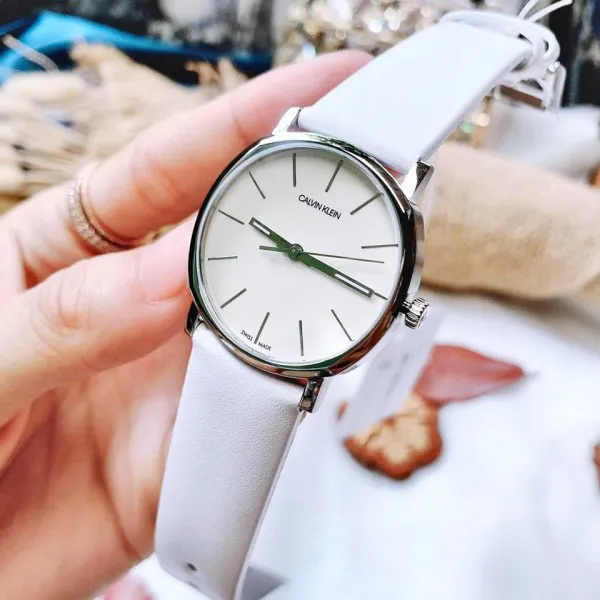 Đồng Hồ Nữ Calvin Klein CK Posh Quartz White Dial Watch 32mm K8Q331L2 Màu Trắng - Đồng hồ - Vua Hàng Hiệu