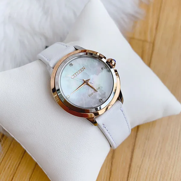 Đồng Hồ Nữ Citizen Eco-Drive EM0796-08Y Màu Trắng