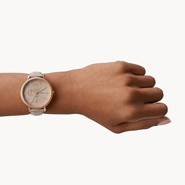 Đồng Hồ Nữ Fossil Jacqueline Multifunction Gray Eco Leather Watch ES5097 Màu Xám