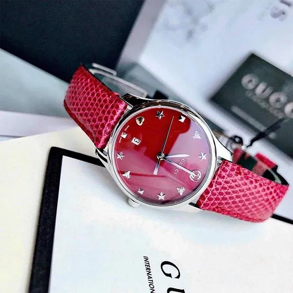 Đồng Hồ Nữ Gucci G-Timeless YA126584 Màu Đỏ