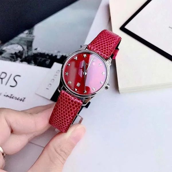 Đồng Hồ Nữ Gucci G-Timeless YA126584 Màu Đỏ