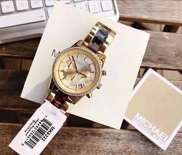 Đồng Hồ Nữ Michael Kors MK Womens Ritz Gold Tone Watch MK6322 Màu Vàng Gold