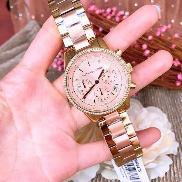 MICHAEL KORS DIAMOND DARCI ROSE GOLD STAINLESS STEEL BRACELET WATCH WITH  ZIRCONIA BATONS  Timepieces from Adams Jewellers Limited UK