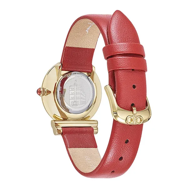 Đồng Hồ Nữ Salvatore Ferragamo Gancini Leather Watch SFMV00222 Màu Đỏ 28mm - Đồng hồ - Vua Hàng Hiệu