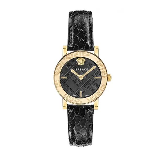 Đồng Hồ Nữ Versace Greca Glass Leather Watch 32mm VEU300221 Màu Đen Vàng - Đồng hồ - Vua Hàng Hiệu