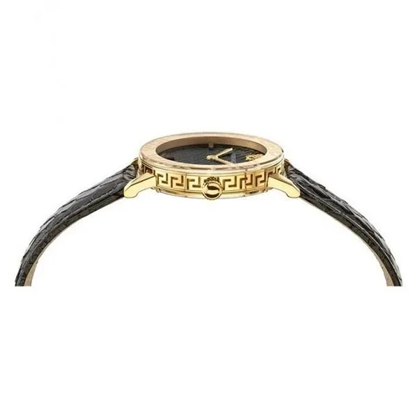 Đồng Hồ Nữ Versace Greca Glass Leather Watch 32mm VEU300221 Màu Đen Vàng - Đồng hồ - Vua Hàng Hiệu