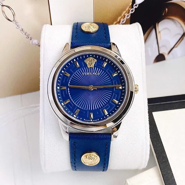 Đồng Hồ Nữ Versace VEPX00921 Quartz 38mm Màu Xanh Bạc - Đồng hồ - Vua Hàng Hiệu
