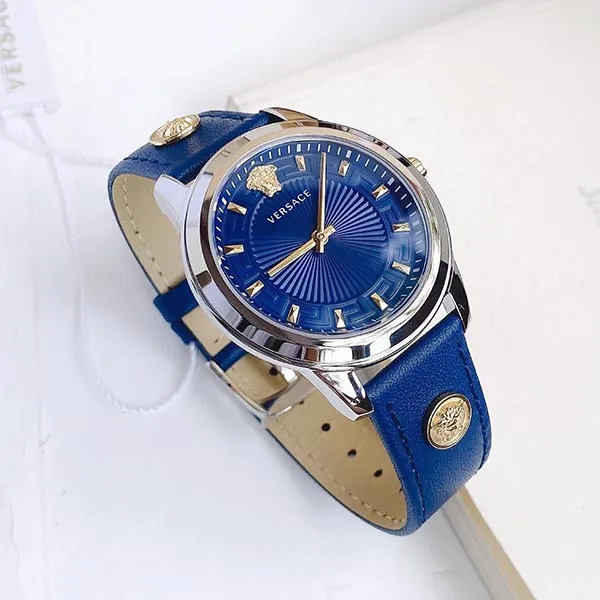 Đồng Hồ Nữ Versace VEPX00921 Quartz 38mm Màu Xanh Bạc - Đồng hồ - Vua Hàng Hiệu