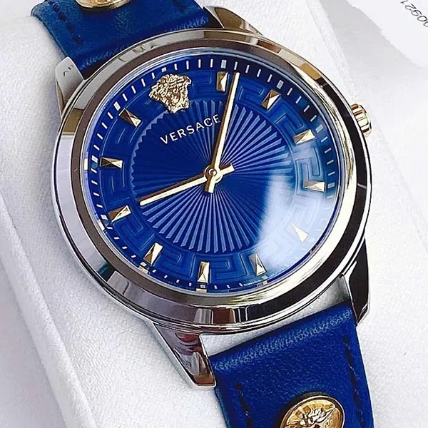 Đồng Hồ Nữ Versace VEPX00921 Quartz 38mm Màu Xanh Bạc - Đồng hồ - Vua Hàng Hiệu
