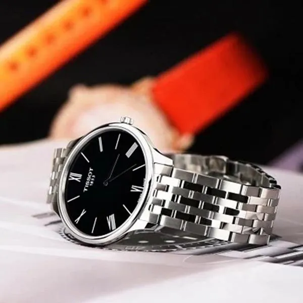 Đồng Hồ Tissot T063.409.11.058.00 Quartz Màu Đen Bạc