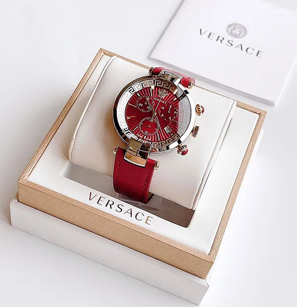 Đồng Hồ Versace Chính Hãng Nữ VE2M00821 Revive Chronograph Red Leather Ladies Watch - Đồng hồ - Vua Hàng Hiệu