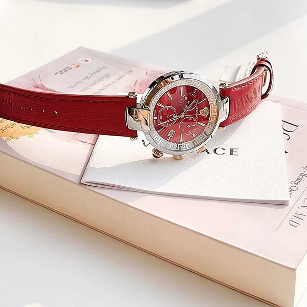 Đồng Hồ Versace Chính Hãng Nữ VE2M00821 Revive Chronograph Red Leather Ladies Watch - Đồng hồ - Vua Hàng Hiệu