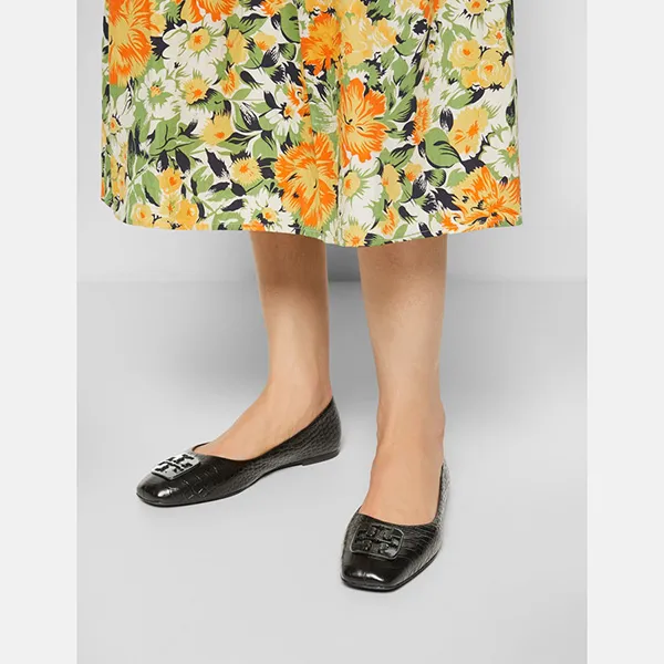 Giày Bệt Tory Burch Georgia Ballet 139656 Màu Đen Size 36