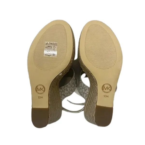 Giày Cao Gót Michael Kors MK Deanna Wedges Màu Trắng Size 37.5