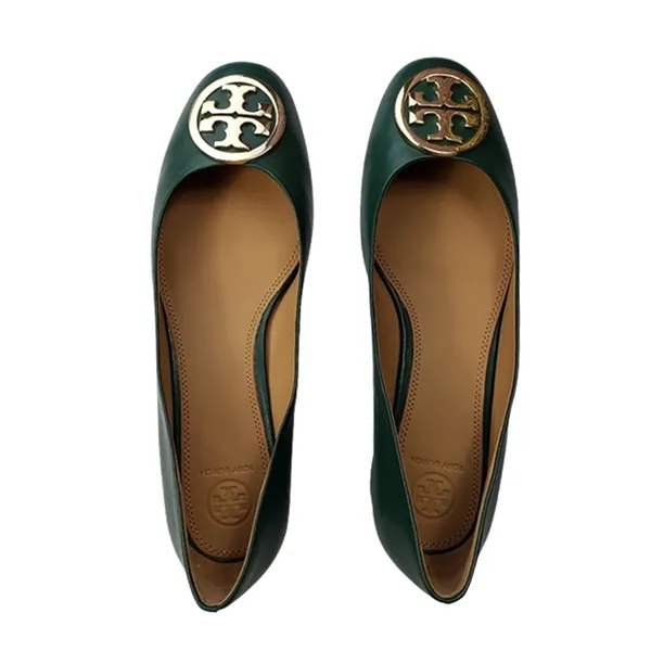 Giày Cao Gót Tory Burch Benton Ballet Nappa Leather Flats 64086 Màu Xanh Green Size 36 - Giày - Vua Hàng Hiệu