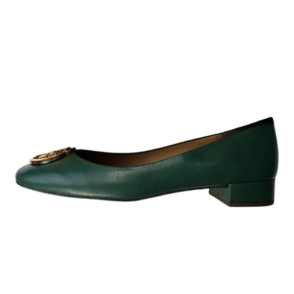 Giày Cao Gót Tory Burch Benton Ballet Nappa Leather Flats 64086 Màu Xanh Green Size 36 - Giày - Vua Hàng Hiệu