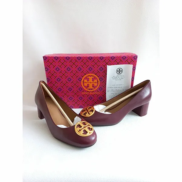 Giày Cao Gót Tory Burch Chelsea 80736 Màu Đỏ Mận Size 36 - Giày - Vua Hàng Hiệu