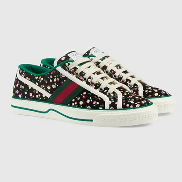 Giày Thể Thao Gucci x Liberty Of London Tennis 1977 'Floral Black' Phối Màu Size 36 - Giày - Vua Hàng Hiệu