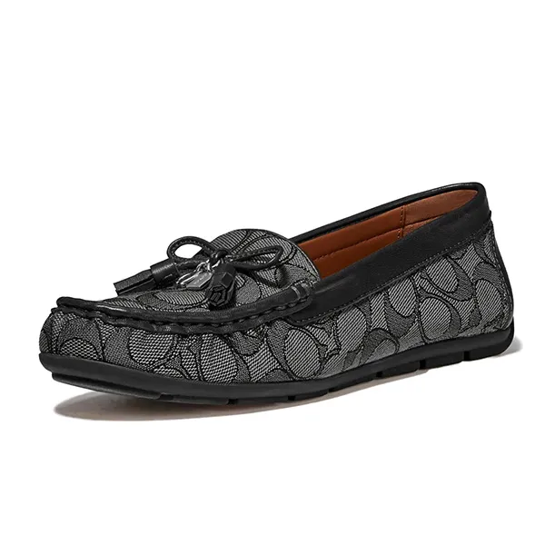 Giày Lười Coach Moira Loafer FG4295 Màu Xám Đen Size 37