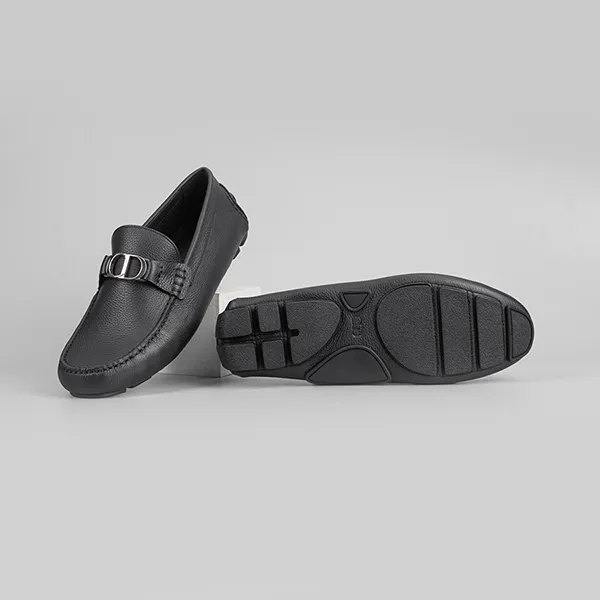 Giày Lười Dior Plain Leather Logo Oxfords 3LO114YJK 969 Màu Đen Size 43
