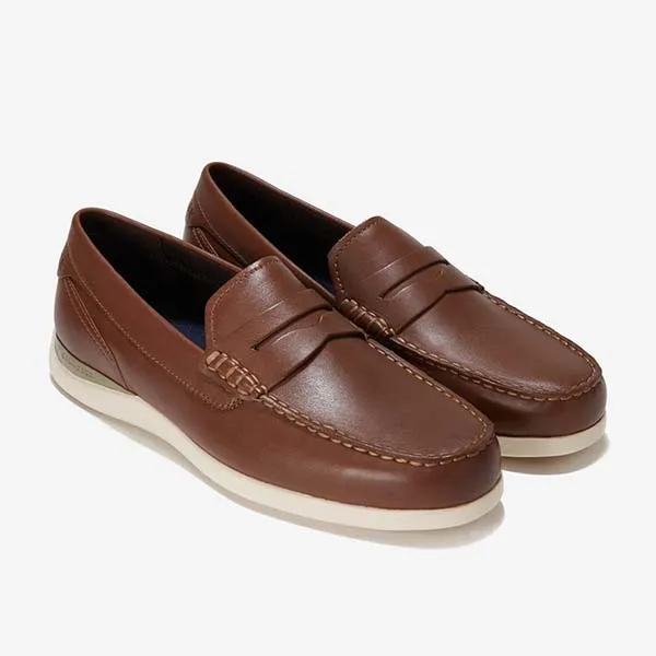 Giày Lười Cole Haan Grand Atlantc Penny Loafer Màu Nâu Size 41