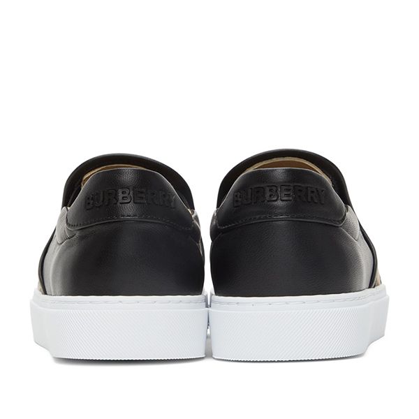 Giày Slip On Burberry Salmond Check Slip-On Sneakers Màu Đen Be Size 40 - 4