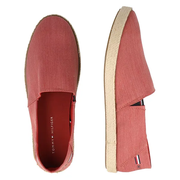 Giày Slip On Tommy Hilfiger Chambray Slip-On Sneaker FM03966 601 Màu Đỏ Hồng Size 40 - Giày - Vua Hàng Hiệu