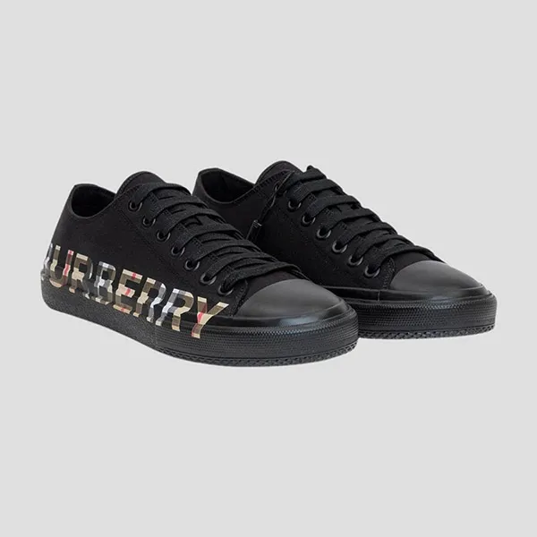 Giày Sneakers Burberry Checked Logo Printed 8018275 Màu Đen - Giày - Vua Hàng Hiệu