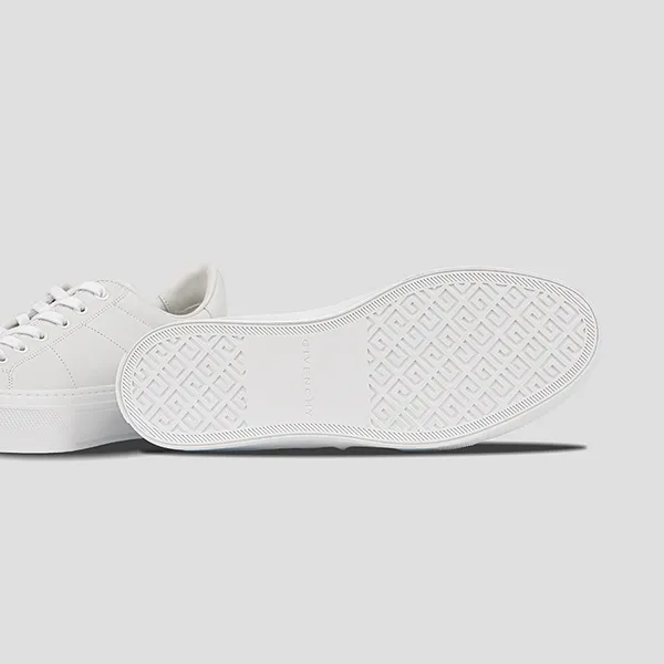 Giày Sneakers Givenchy City Sport Tag Effect 4G Print Black White BH005VH13P 116 Màu Trắng Size 41.5