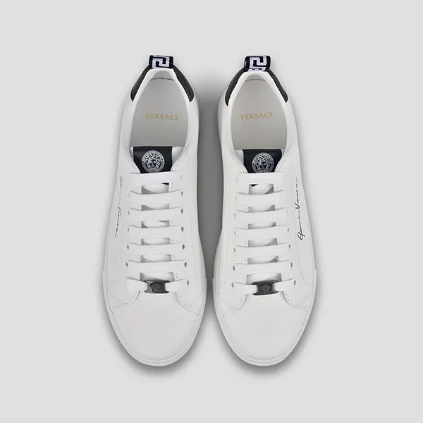 Giày Sneakers Versace Vitello Logo Black 1002778 1A02200 2W48P Màu Trắng - Giày - Vua Hàng Hiệu