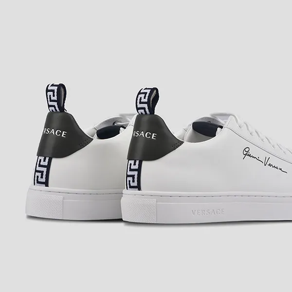 Giày Sneakers Versace Vitello Logo Black 1002778 1A02200 2W48P Màu Trắng - Giày - Vua Hàng Hiệu