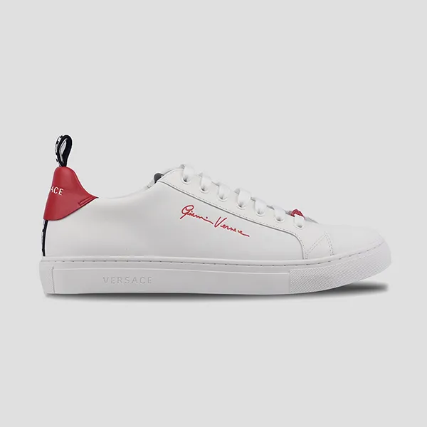 Giày Sneakers Versace Vitello Logo Red 1002778 1A02200 2W94P Màu Trắng - Giày - Vua Hàng Hiệu