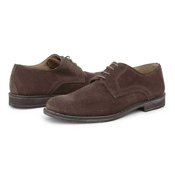 Giày Tây Nam Duca Di Morrone O6D_CAMOSCIO_MARRONE Màu Nâu Đậm Size 40