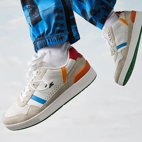 Giày Thể Thao Lacoste Men's T-Clip Lacoste x Polaroid Trainers Phối Màu Size 40.5