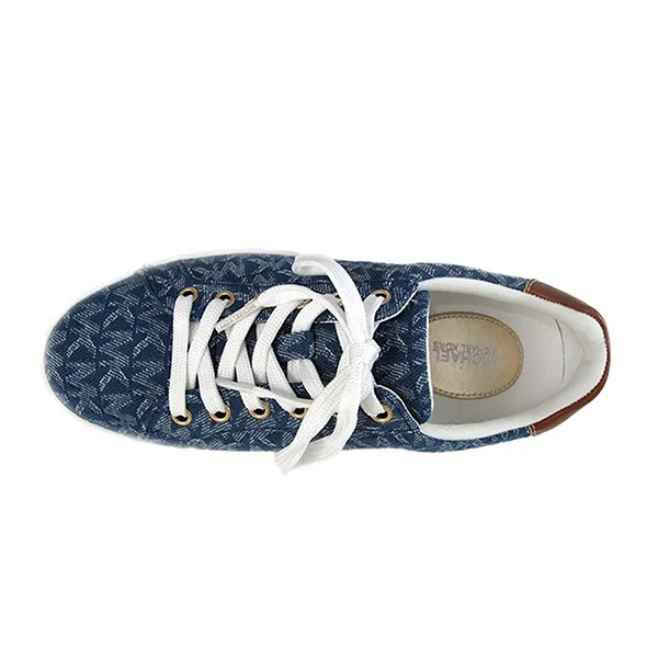 Giày Thể Thao Nữ Michael Kors MK Poppy Lace Màu Xanh Navy Size 37.5