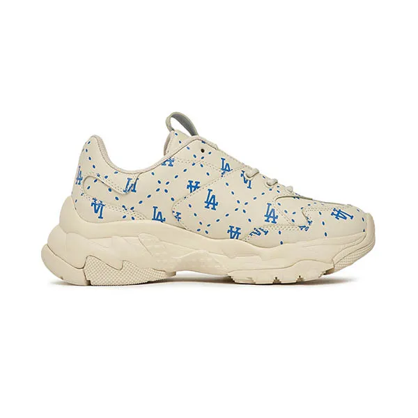 Giày Thể Thao MLB Big Ball Chunky Saffiano Diamond Monogram LA Dodgers 3ASHMS13N-07IVS Màu Xanh Trắng