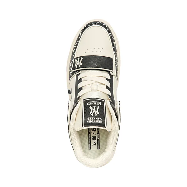 Giày Thể Thao MLB Chunky Liner Mid Monogram Boston 3ASXLM13N-50BKS Màu Đen Trắng Size 230