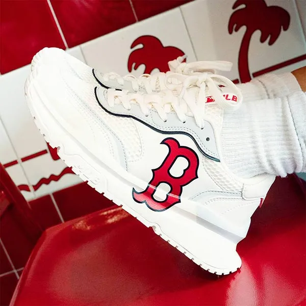 Giày Thể Thao MLB Chunky Runner Boston Red Sox 3ASHRJ13N-43IVS Màu Trắng Kem Size 235