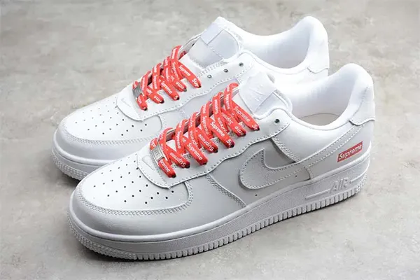 Giày Thể Thao Nike Air Force 1 Low Supreme - Mini CU9225 Box Logo Màu Trắng Size 43 - Giày - Vua Hàng Hiệu