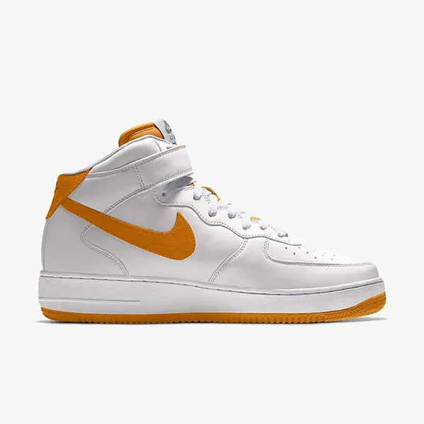 Giày Thể Thao Nike Air Force 1 Mid By You Màu Trắng Cam Size 43