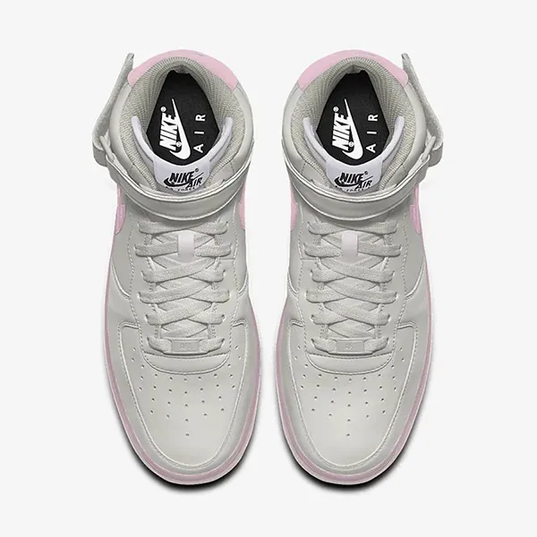 Giày Thể Thao Nike Air Force 1 Mid By You Màu Xám Hồng Size 44