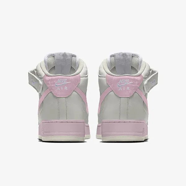 Giày Thể Thao Nike Air Force 1 Mid By You Màu Xám Hồng Size 44