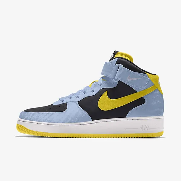 Giày Thể Thao Nike Air Force 1 Mid By You Màu Xanh Đen Size 49